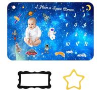 Tokaneit Tapis Mois Bebe Unisexe, Plaid Personnalisé Bébé, Couverture Etape Bebe, Cadeau Baby-Shower Personnalisé Jeunes Mamans (100×150cm) Couverture Photo