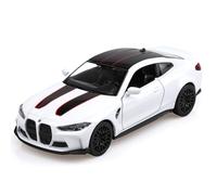 TOKAXI 1/36 échelle BMW M4 CSL modèles en métal, voitures à tirer BMW M4 jouets, cadeaux de voitures pour garçons et filles (Blanc)