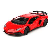 TOKAXI Voiture miniature Lamborghini Aventador LP750-4 SV Diecast - Échelle 1/36 - Jouet - Cadeau pour garçons et filles (rouge)