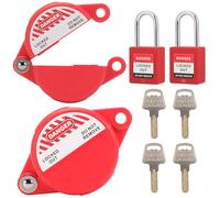 TOKCKYBL Verrouillage de vanne de porte avec cadenas de sécurité, verrou de tuyau pour robinet d'eau/robinet d'eau extérieur/réservoir de propane, convient pour les poignées de valve de 3,8 à 6,3 cm