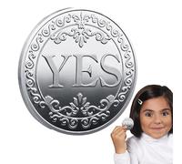 Token décideur - Oui Non, Disque métallique commémoratif | Collector's Choice, Portable Fortune Tell Aid, Keepsake Decision Aide pour Les Amis et la Famille