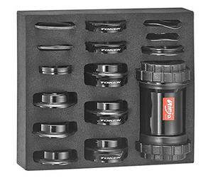 TOKEN Thread Fit Set Tf37 Boîtier de pédalier Adulte-Mixte, Gris, Taille Unique