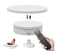 Tokenhigh Présentoir rotatif motorisé, plateau tournant électrique 2 en 1, plate-forme rotative à 360 degrés, charge de 10 kg, table d'affichage pour bijoux, montres, produits numériques, expositions