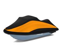 Tokept Housse de Jet Ski remorquable 300D très résistante et imperméable avec Bandes d'aération réfléchissantes, Compatible avec Seadoo, Yamaha, GTX, Kawasaki, Honda, Polaris 3 Places, de 345,4 à