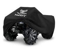 Tokept Housse de Protection résistante et imperméable en Tissu Oxford pour Quad à 4 Roues Kawasaki Honda Polaris Yamaha 144,8 cm (L x l x H) Noir