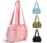 Tokeya Mini Sac de Sport Femme Fille, Petit Sac de Gym avec Imperméable Poche Humide, Léger Sacs de Voyage Pliable Sac a Main Femme Etanche Sac à Bandoulière pour Fitness Shopping Loisirs, Rose