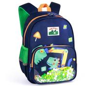 Tokeya Sac à Dos Enfant Cartable Garçon Sac a dos Maternelle Scolaire avec Sangle de Poitrine, Mignon Excavatrice Sacs D'école Imperméable Léger Cartable Maternelle Tout-petits pour 2-6 Ans, Bleu Roi