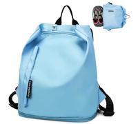 Tokeya Sac à Dos Sport Homme Garçon, Sac de Voyage Étanche avec Compartiment Chaussure et Poche Humide pour Loisirs, Fitness, Plage et Natation, Bleu