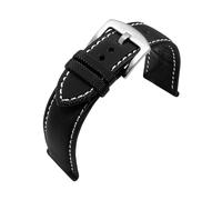 Tokicoo Bracelet de montre de sport en nylon étanche à dégagement rapide avec texture imitation fibre de carbone et doublure en cuir.,Épingle blanc argenté,21 mm