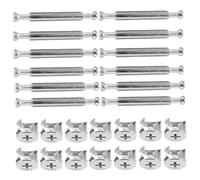 TOKIDNY 10 Ensembles Cam Lock Fasteners Dual Head Screws with Eccentric Wheel Adjustable Cabinet Furniture Connectors for Wardrobe Assembly