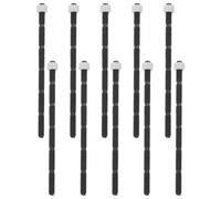 TOKIDNY 10 pièces Bouton Poussoir Toilette avec Tige Longue Kit de Remplacement Tige Plastique Résistante pour Mécanisme de Chasse Eau Accessoire Réservoir Wc Facile à Installer