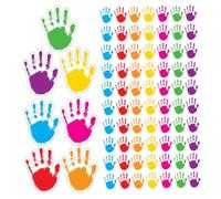 TOKIDNY 100 Pièces Hand Shaped Paper Cutouts For Classroom Bulletin Boards DIY Creative Handprint Stickers For Teachers Back To School Border Decor