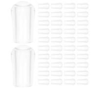 TOKIDNY 100 pièces Protections pour Fils de Cintre Embouts Ronds Transparents Cache-vis Robustes pour Crochets et Portant Vêtements Protège Efficacement les Extrémités Métalliques