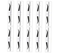 TOKIDNY 10pièces Pochoir Pour Sourcils Règle De Maquillage Outil De Positionnement Lot De Pochoirs Modèle De Sourcils