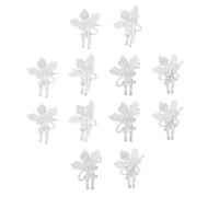 TOKIDNY 12 Pendentifs Anges de Noël Transparents 9 CM Ailes Décoration Suspendue pour Sapin Ornement Festif Artisanal pour Maison et Bureau