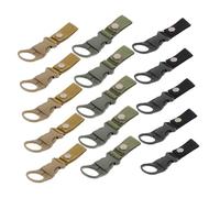 TOKIDNY 15 pièces Lot de Boucles Porte-Bouteille Nylon avec Mousqueton Résistant pour Randonnée Plein Air Camping Escalade Vélo Clips Multifonctions Légers et Portables