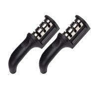 TOKIDNY 2 pièces Affûteur de Couteaux Manuel Outil de Cuisine Ergonomique Diamant pour Affûtage Rapide des Cutters et Couteaux Poignée Antidérapante Dispositif de Sécurité pour Usage