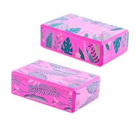 TOKIDNY 2 pièces Bloc de Yoga Rectangulaire Haute Densité Briques Légères pour Exercices de Fitness Stabilité et Soutien pour Pilates Étirement et Renforcement Motifs Chinois Féminins