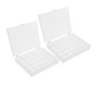 TOKIDNY 2 pièces Boîte de Rangement pour Bobines Vide Compartiments Plastique Transparent Organisateur Bobines Couture Léger et Portable pour Machine à Coudre et Accessoires