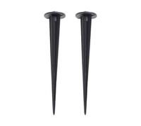 TOKIDNY 2 Pièces Pointe de Sol en Aluminium 16cm avec Vis M5 pour Lampe de Jardin LED Extérieure, Facile à Assembler, pour Éclairage de Terrasse et Jardin
