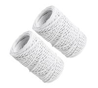 TOKIDNY 2 Rouleaux de Fil de Fer Floral Blanc 50 M - Fil de Ligature Flexible Recouvert de Papier pour Bouquets Décoration de Fleur Jardinage et Tuteurage des Plantes Grimpantes