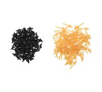 TOKIDNY 200 pièces Bec de Poulet Plastique DIY Accessoires de Bricolage pour Garçon Fille Bec de Poussin Faux pour Créations Animales Couleurs Noir et Chair Educatif Ferme