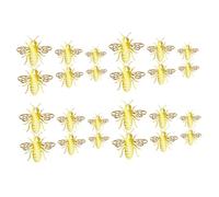 TOKIDNY 24 Autocollants Muraux Abeilles 3D Dorés Décoration Murale Réaliste pour Mariage Fête et Maison Stickers Décoratifs D’Abeille Autocollants Délicats pour Murs Fenêtres et
