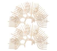 TOKIDNY 24 Pièces Kit Bougeoir Bois Hanukkah DIY Non Fini pour Décoration Festive Maison et Fête Support Bougie à Assembler pour Ambiance Chaleureuse et Création Artistique