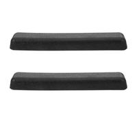 TOKIDNY 2pcs Coussins D'accoudoirs de Fauteuil Roulant Noir en Plastique, Remplacements Confortables avec Fixation pour Tube 25mm et Distance des Trous 100mm, pour Chaise de Bureau