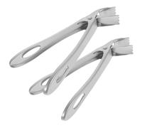 TOKIDNY 2pcs Pinces en Acier Inoxydable Argenté Résistantes la Chaleur Cuisine, Lève-plaques Anti-brûlure, Accessoire Pratique pour Restaurant et Maison