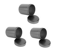TOKIDNY 3 pièces Boîte Métal Ronde Étanche Boîte de Rangement Scellée Tôle pour Cuisine et Thé pour Épices et Sucre