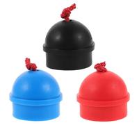 TOKIDNY 3 pièces Porte-Craie Billard Support Portable Caoutchouc pour Queue de Billard Accessoire et Pratique pour Stockage de Craie Compatible avec Craies Standard Couleurs Rouge Noir