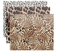 TOKIDNY 3 pièces Transfert Thermocollantes Motif Léopard PU pour Vêtements DIY Film Flexible Facile à Découper et Appliquer Compatible Sublimation et Transfert Thermique