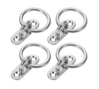 TOKIDNY 4 Crochets de Fixation en Acier Inoxydable avec Anneau Rond M5 Supports Robustes Suspendre Murale ou Plafond Anneaux D’Ancrage pour Hamacs Gréement de Bateau et Balançoire