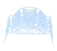 TOKIDNY 4 Pièces Clôture Extérieure en Plastique Blanc pour Jardin et Patio, Bordure Décorative Simple et Élégante pour Ornement de Paysage