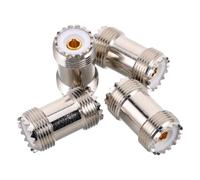 TOKIDNY 4 pièces Kit de Connecteurs Coaxiaux UHF Adaptateurs Mâle Femelle pour Antenne Radio Amateur et Facile à Installer