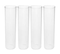 TOKIDNY 4 pièces Set de Vases Tube à Essai Transparents Verre pour Fleurs et Hydroponie Support Décoratif Élégant pour Culture Intérieur et Décoration Maison