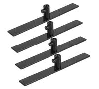 TOKIDNY 4 Pièces Support Métallique pour Accessoires de Robot Pâtissier Noir, Installation sans Outil, Design D'accès Facile, Dimensions 15x2,6x1,7 Cm, pour Espaces Commerciaux et