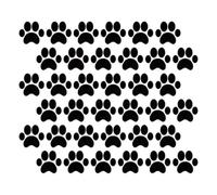 TOKIDNY 49 Autocollants Muraux Empreintes de Pattes de Chat Noirs en PVC Décoration Artistique pour Chambre d'Garçon et Filles Salon et Salle de Jeux Stickers Amovibles sans Résidu