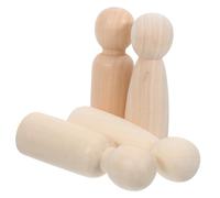 TOKIDNY 4pièces Poupées Bois Non à Peindre Figurines Bois Pour Activités Manuelles Et Décoration Garçons Et Filles
