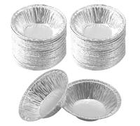 TOKIDNY 500 pièces Moules à Tartelette Mini Aluminium Jetable Moules Ronds pour Tartelettes Aux Œufs Pâtisseries et Quiches pour Maison et Restaurant