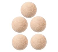 TOKIDNY 5pièces Boules De Croquet Bois Rondes pour Jeux De Jardin Boules Décoratives Bois Brut pour Loisirs Manuels Et Peinture Plein Air