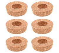 TOKIDNY 6 pièces Couvercles Liège Hydroponie avec Trou Central pour Vases Verre Bouchons Liège Naturel pour Plantes Croissance Couvercles Adaptés à Pots et Terrariums Accessoires