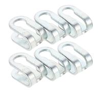 TOKIDNY 6pcs Pinces à Corde en Fer Argentées de U pour Réparation de Câble de Gym, Installation sans Effort Bruit, Accessoires Fitness Indispensables