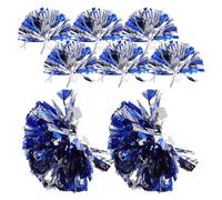TOKIDNY 8 Pièces Lot de Pompons Métalliques pour Cheerleading Accessoires Légers et Durables Pompons à Main pour Performance Sportive et Spectacle Scolaire