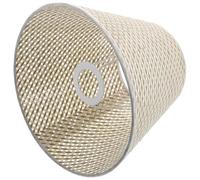 TOKIDNY Abat-jour Lampe de Bureau Rotin Imitation Tissé Beige Accessoire Décoratif Simple et Compatible Lampe Chevet Chambre Adulte