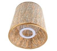 TOKIDNY Abat-jour Rustique En Rotin Tissé, Forme Tambour Pour Lampe De Chevet, Matériau Léger Et Sûr, Pour Décoration Intérieure Et Lampe D’ambiance