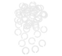 TOKIDNY Adaptateur de Douille E27 vers E14 en Plastique Blanc Anneaux de C-Type Lot de 50 Pièces pour Abat-Jour Conversion Facile et Fixation Sécurisée Accessoires pour Luminaires