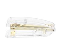 TOKIDNY Agrafeuse Transparente en Plastique Léger Ressort Automatique, Compacte et Élégante pour Bureau et Maison, pour Étudiants et Usage Quotidien