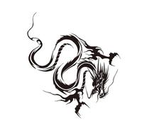 TOKIDNY Autocollant Dragon pour Capot et Toit de Voiture en PVC Souple Noir Décoration Rétro Résistant à la Décoloration Autocollant Totem Solide pour Personnalisation Automobile